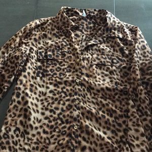 Cheetah button up shirt